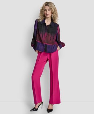 Women's Balloon Sleeve Collared Neck Top