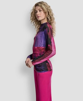 Women's Long Sleeve Mock Neck Top