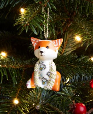 Kit Kemp Christmas Patchwork Tally Ho Fox Ornament