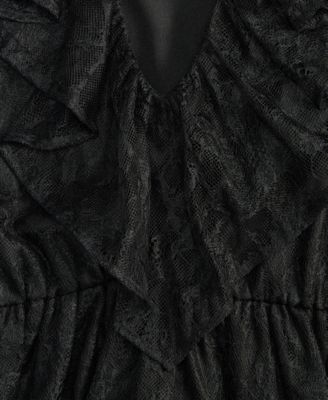 Women's V-Neck Ruffle Lace Top, Macy's Exclusive