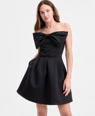 Women's Satin Bow-Detail Mini Dress, Macy's Exclusive