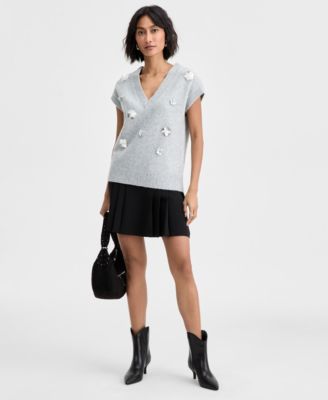 Women's Embellished Sweater Vest, Macy's Exclusive