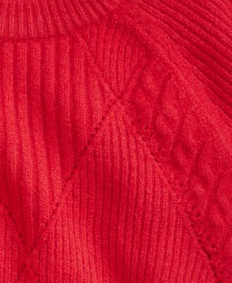 Women's Mixed-Argyle Crewneck Sweater, Macy's Exclusive