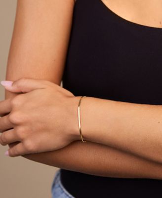 Sterling Silver Herringbone Chain Bracelet