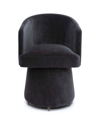 28.7" Polyester Kristen Chenille Rolling Desk Chair