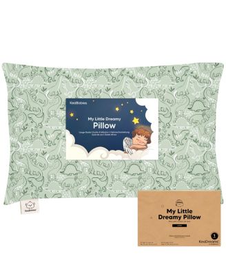 Jumbo Toddler Pillow with Pillowcase, 14X20 Soft Organic Toddler Pillows for Sleeping, Kids Travel Pillow