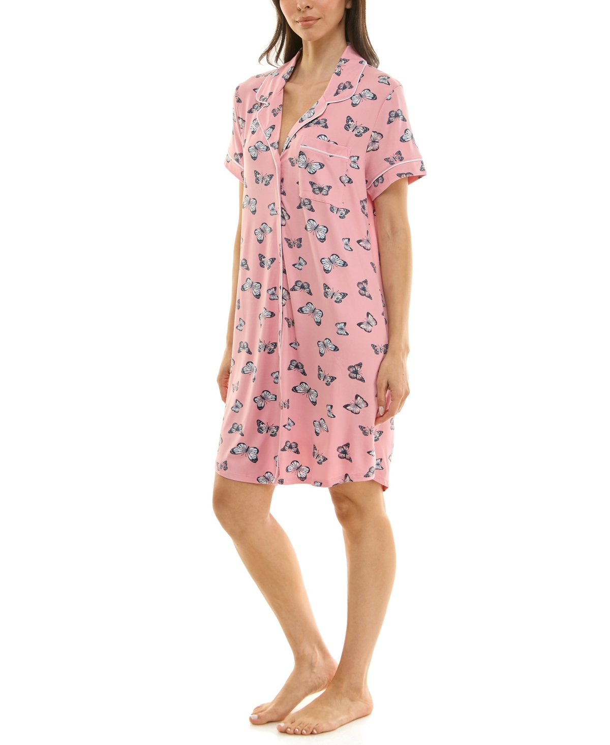 Derek Heart Women's Printed Sleepshirt In Pink