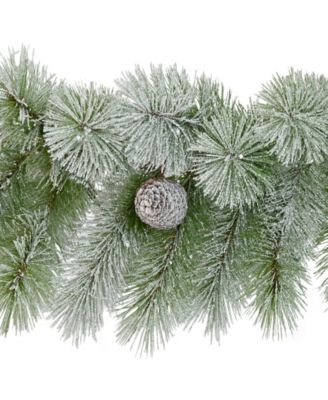 10" Pre-Lit Flocked Garland