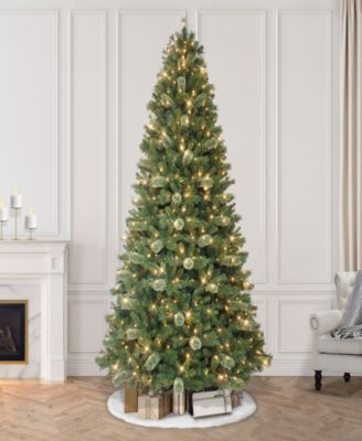Puleo 9' Pre-Lit Artificial Teton Pine Tree with LED Lights