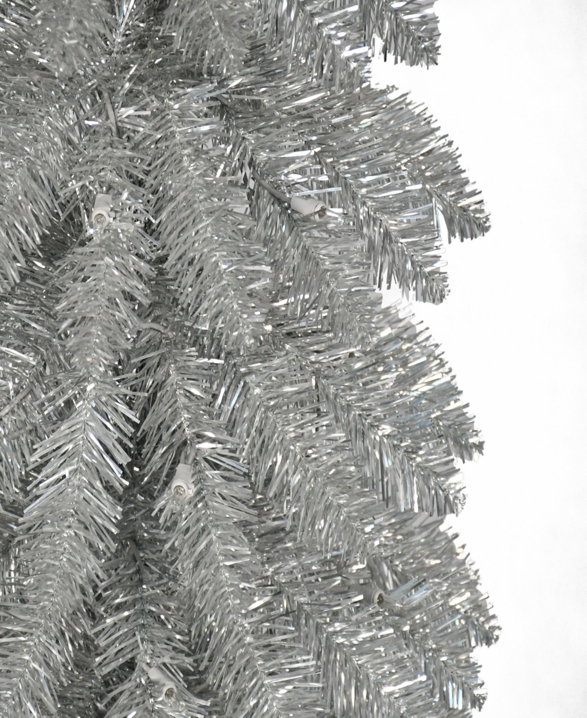 Puleo 6' Pre-lit Artificial Alpine Pencil Tree In Silver