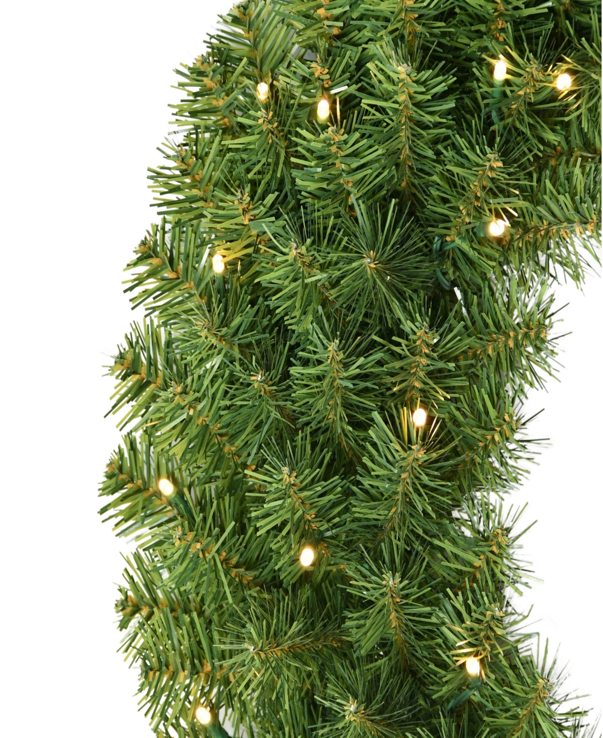 Puleo 24" Pre-lit Artificial Christmas Wreath In Green