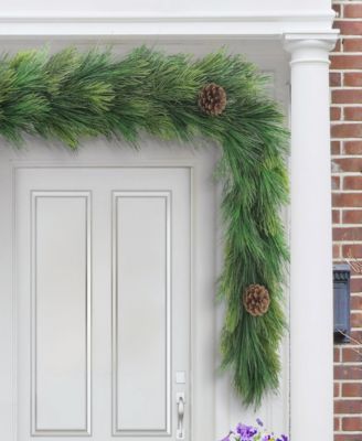 10" Adorned Garland with Pinecones