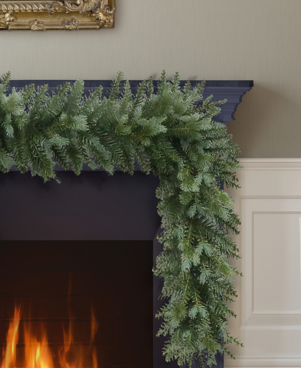 Puleo 9' X 10" Artificial Linden Fir Christmas Garland In Green