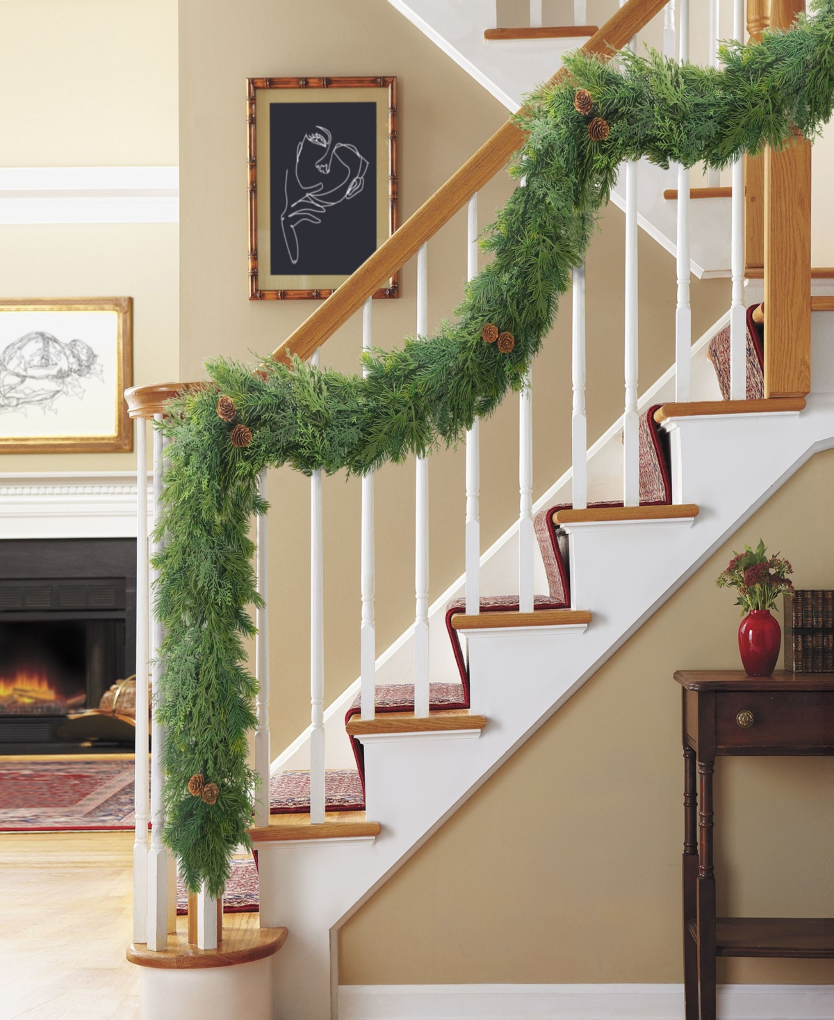 Puleo 9' X 10" Artificial Christmas Garland In Green