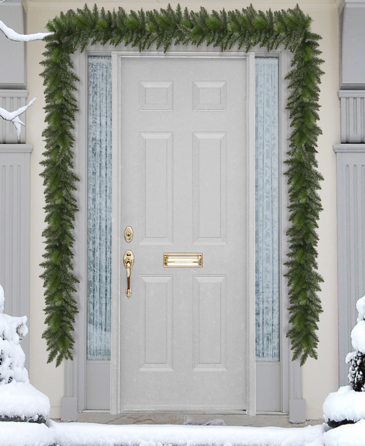 Puleo 50' X 10" Artificial Spruce Christmas Garland In Green