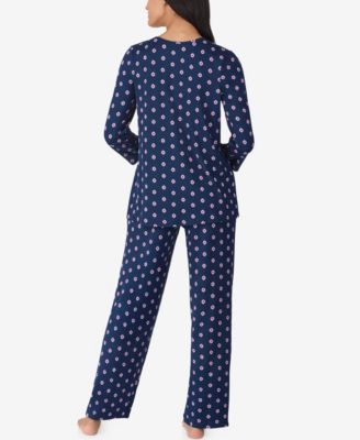 Women's 2-Piece 3/4-Sleeve Top and Pants Pajama Set