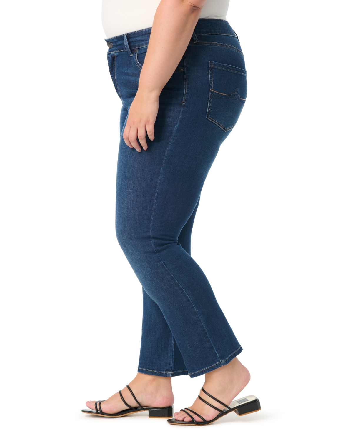 Gloria Vanderbilt Plus Size Tummy Sculpt Straight Jeans In Blue