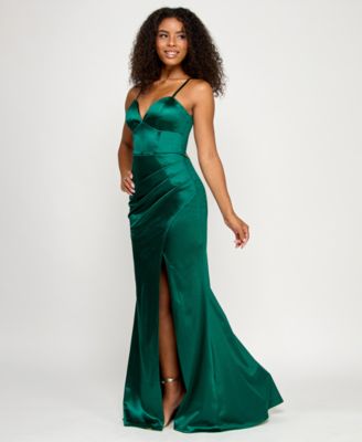 Juniors' Corset-Front Cutout-Back Gown, Created for Macy's