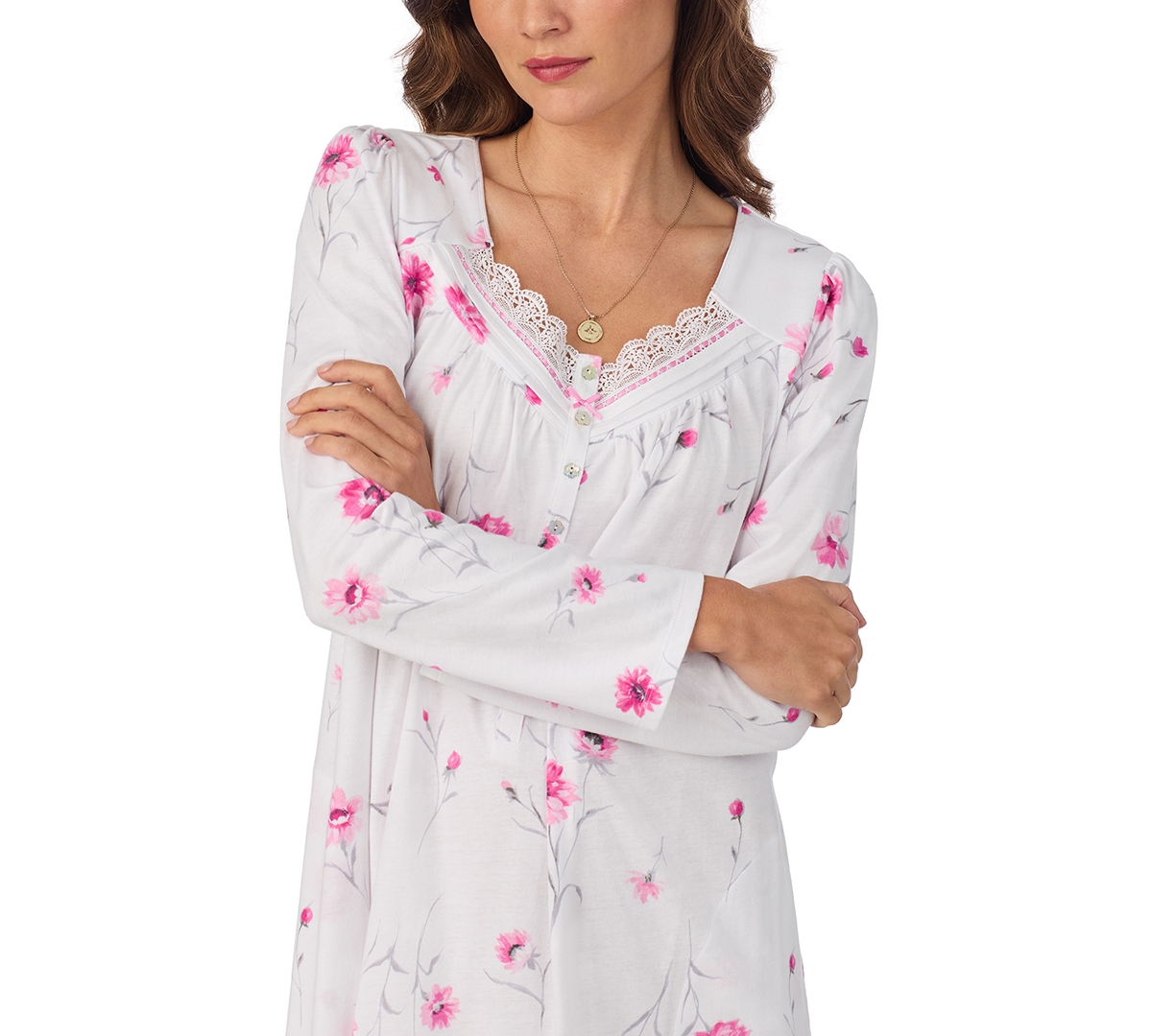 Eileen West Women's Sweetheart Neck Nightgown In White