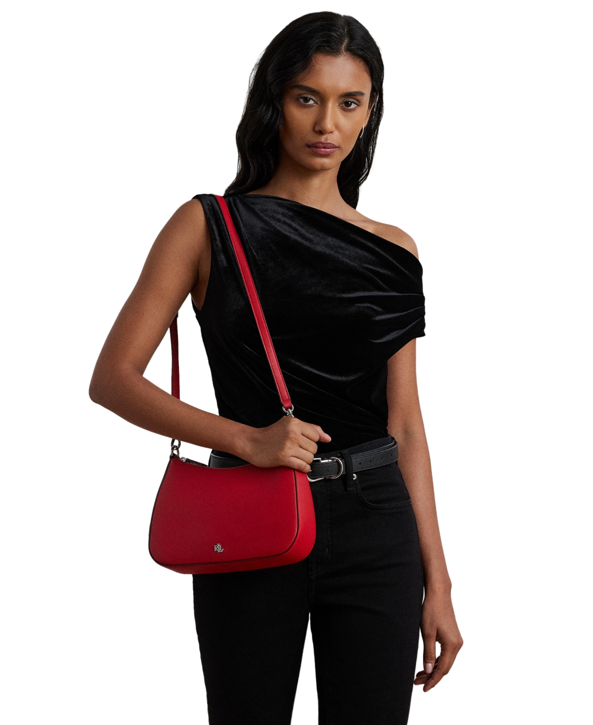 Ralph Lauren Danni Small Shoulder Bag In Red