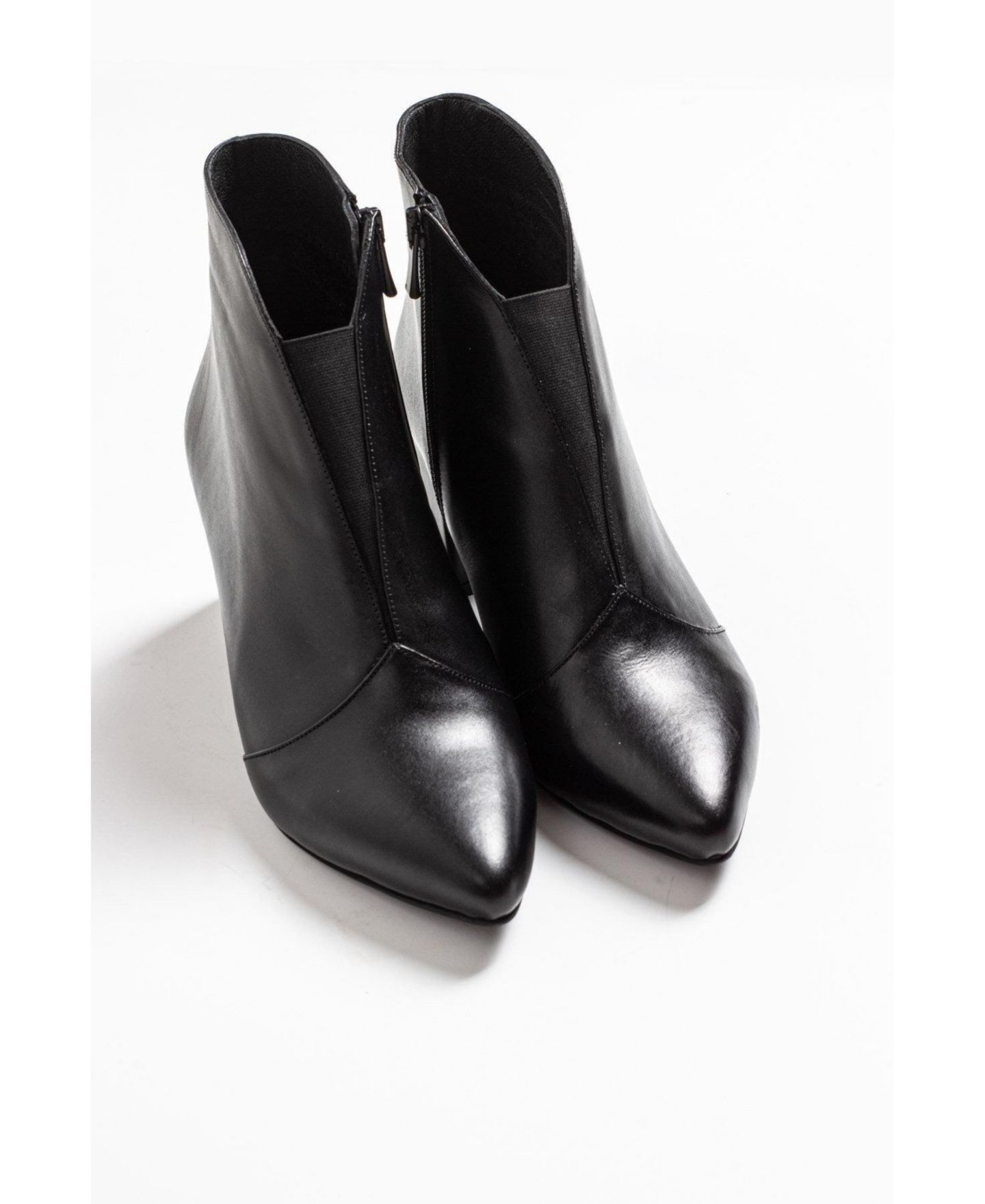Женские ботинки Forever & Always Shoes Finda Leather Block Heel Boot, цвет: Чёрный кожаный — фото 3