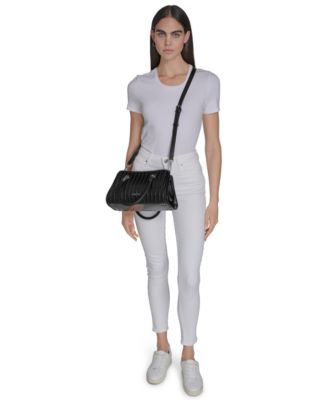 Ria Patent Piping Crossbody Bag