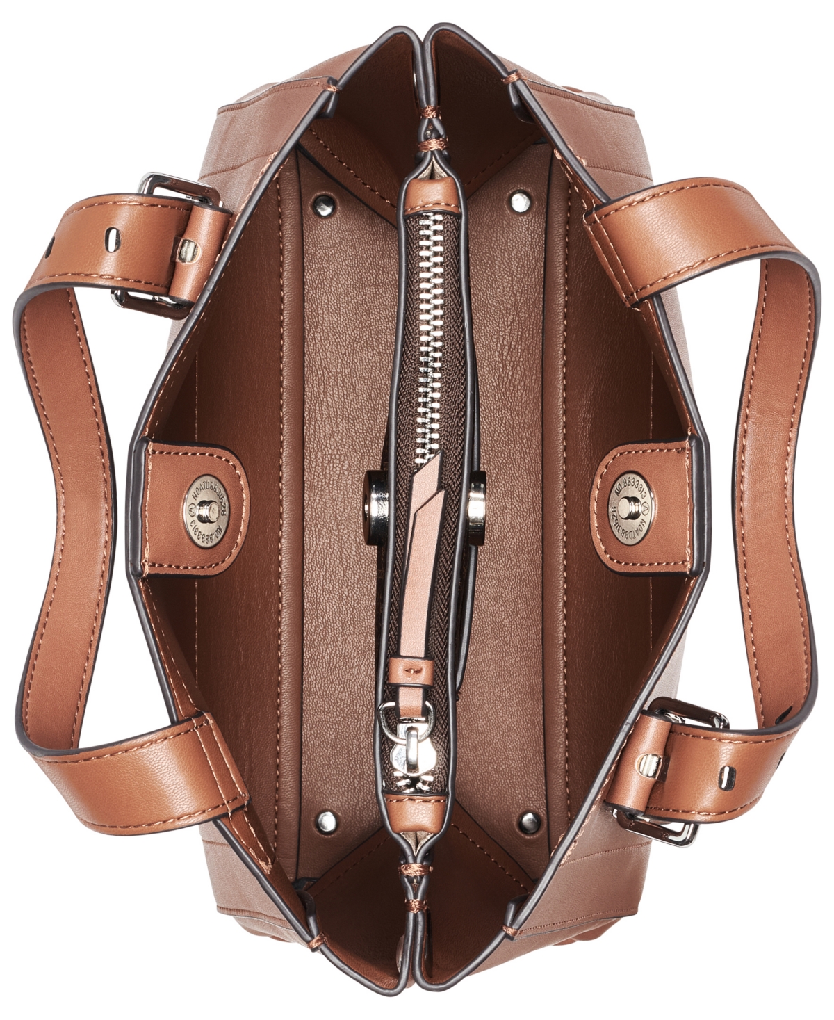 Calvin Klein Lowen Triple Compartment Adjustable Crossbody Bag In Brown