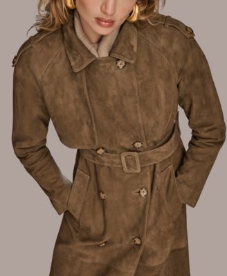Women's Double Breasted Belted Trench Coat