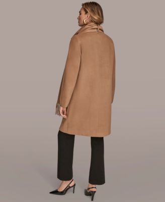 Women's Snap Button Scarf Coat