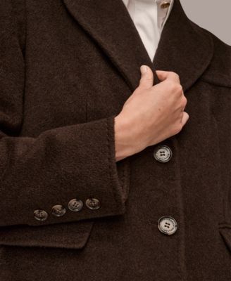 Women's Single-Breasted Stitch Trimmed Coat