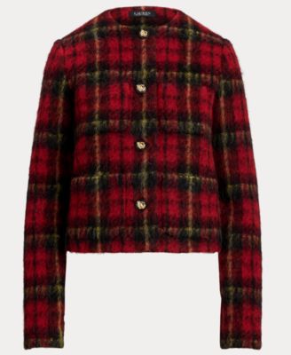 Women's Plaid Long Sleeve Jacket