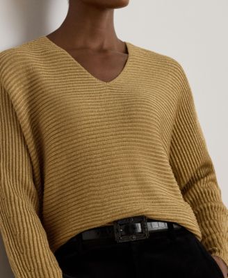 Women's Metallic V-Neck Sweater