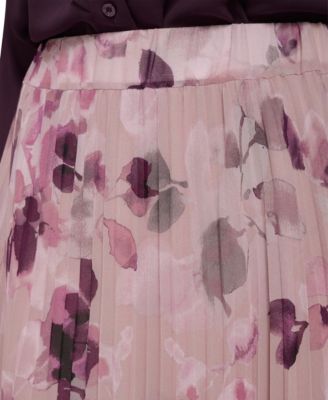 Plus Size Printed Midi Skirt