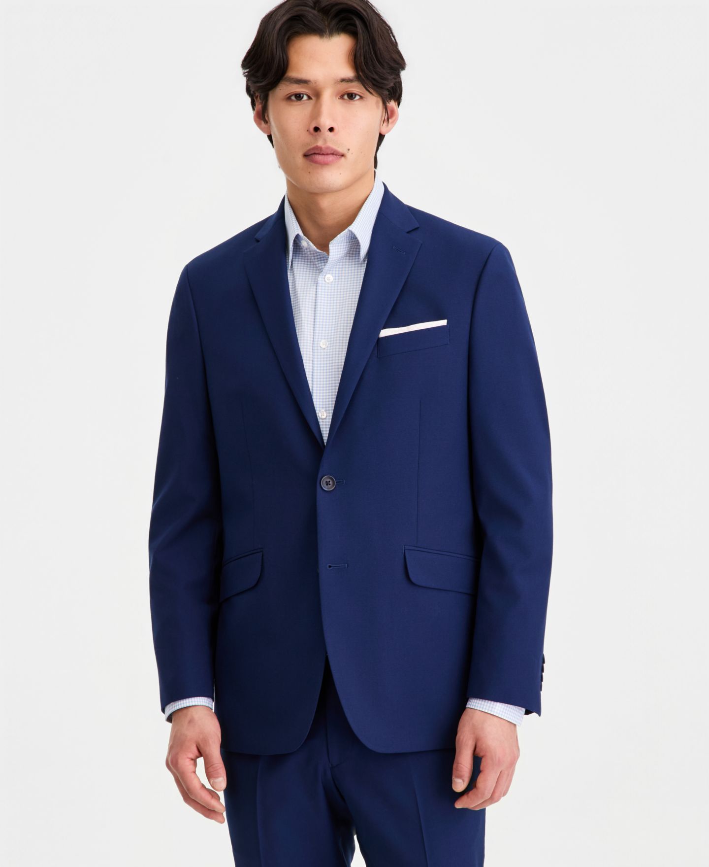 Мужские комплекты Kenneth Cole Reaction Techni-Cole Slim-Fit Suit Separates, цвет: Синий — фото 3