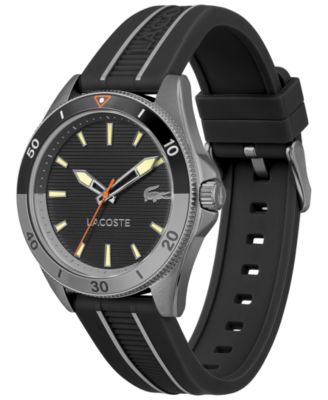 Men's Mainsail Black Silicone Strap Watch, 43mm