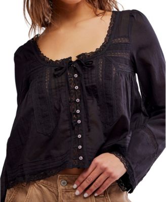 Women's Embroidered Lace Shirt