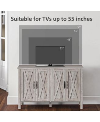 Buffet Sideboard, Bar Cabinet with Storage, Wood Grain