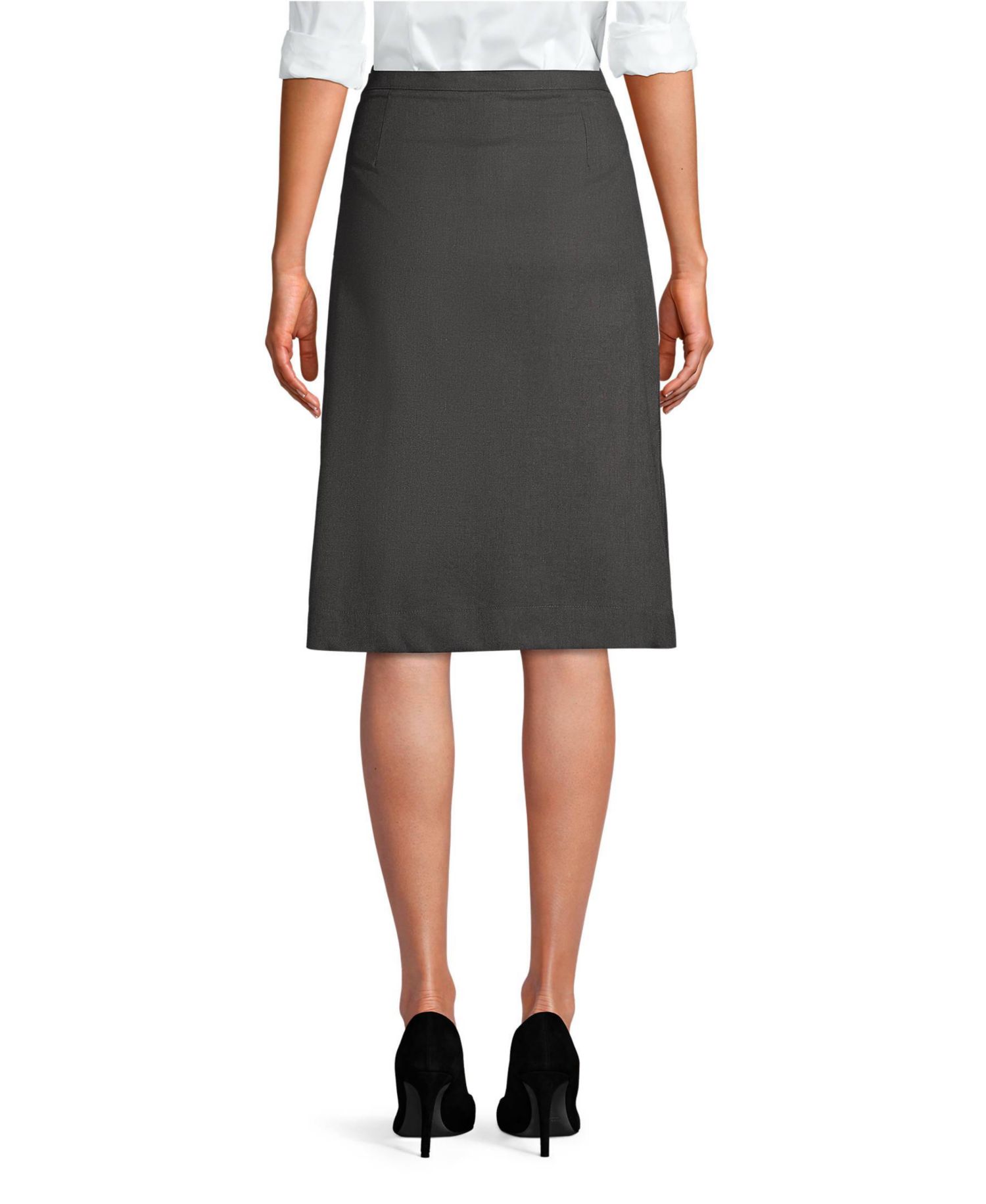 Women's Solid A-line Skirt Below The Knee