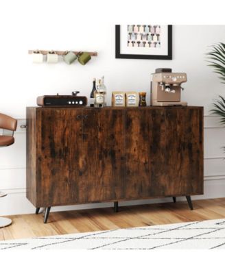 Buffet Sideboard Mid Century Modern 4-Door Storage Cabinet 50" Accent Cabinet