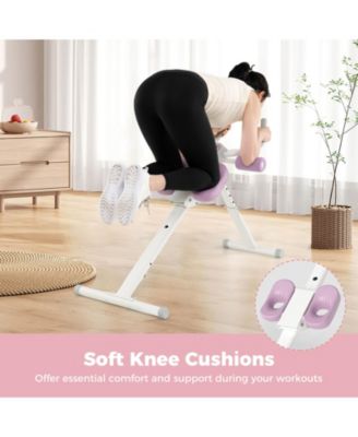 Adjustable Abdominal Trainer with Elbow Support Knee Protection and LCD Monitor