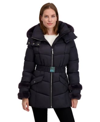 Women's Belted Puffer Coat
