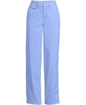 Petite Chino High Rise Rail Straight Leg Pants