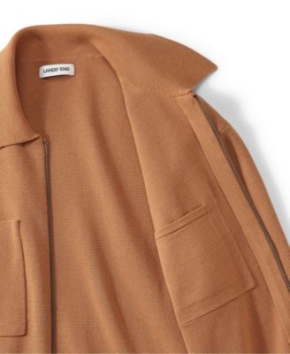 Men's Long Sleeve Fine Gauge Cotton Full Zip Chore Coat