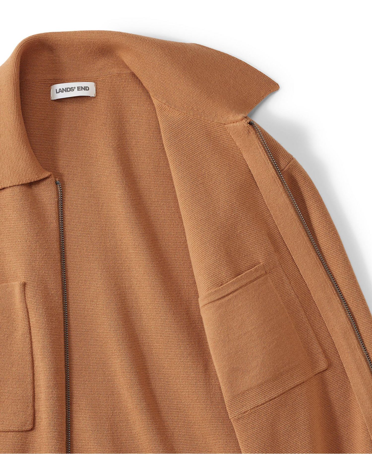 Men's Long Sleeve Fine Gauge Cotton Full Zip Chore Coat