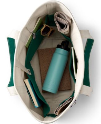 Large 5 Pocket Open Top Long Handle Canvas Tote Bag