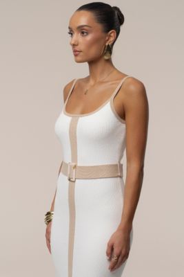 Women's Belted Cami Maxi Dress