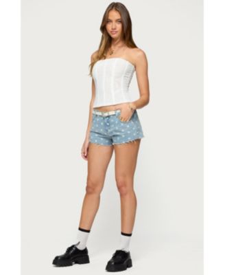 Women's Josie Polka Dot Denim Shorts