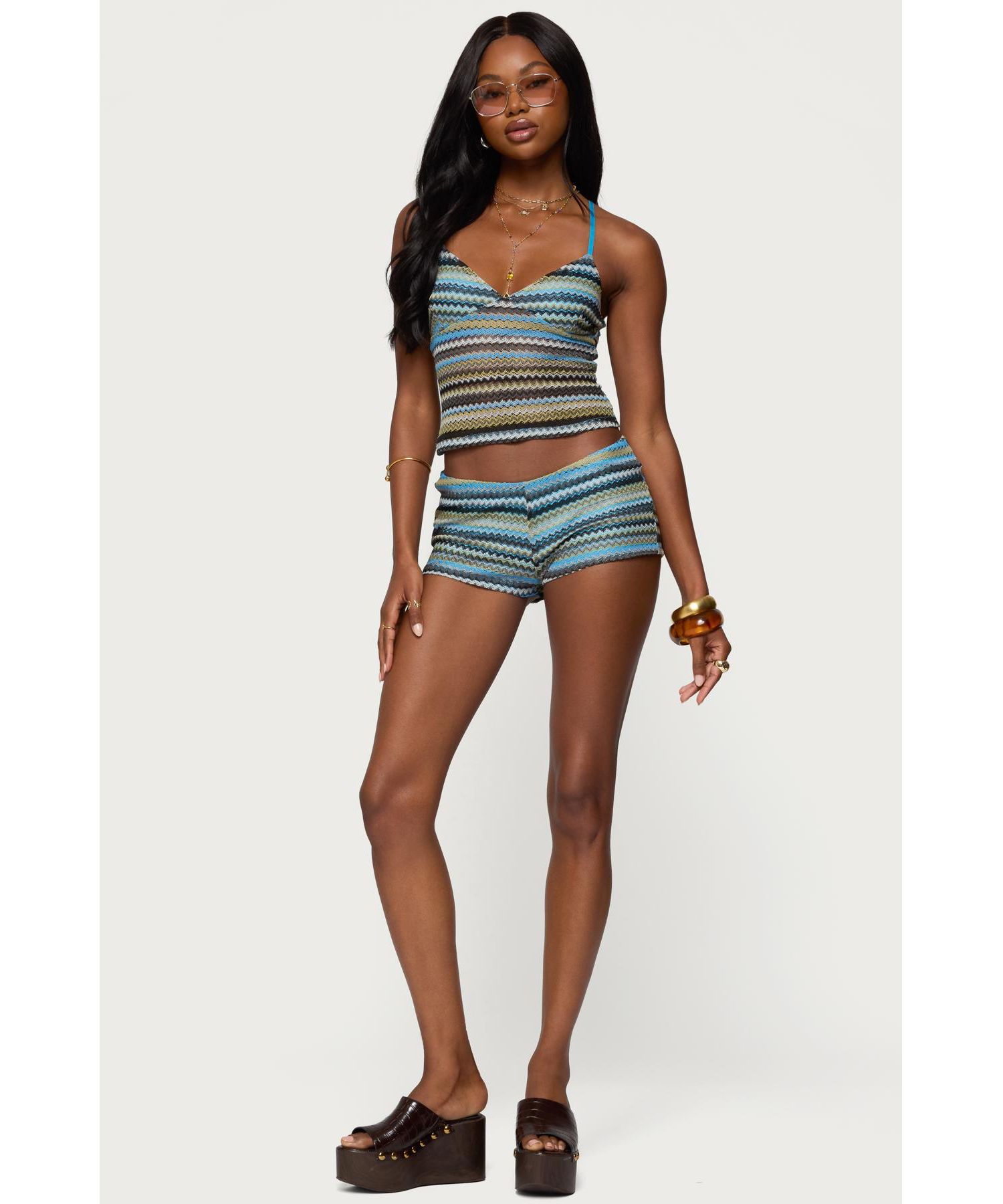 Women's Zigzag Stripe Shorts