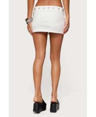 Women's Havana Grommet Ribbed Foldover Mini Skort