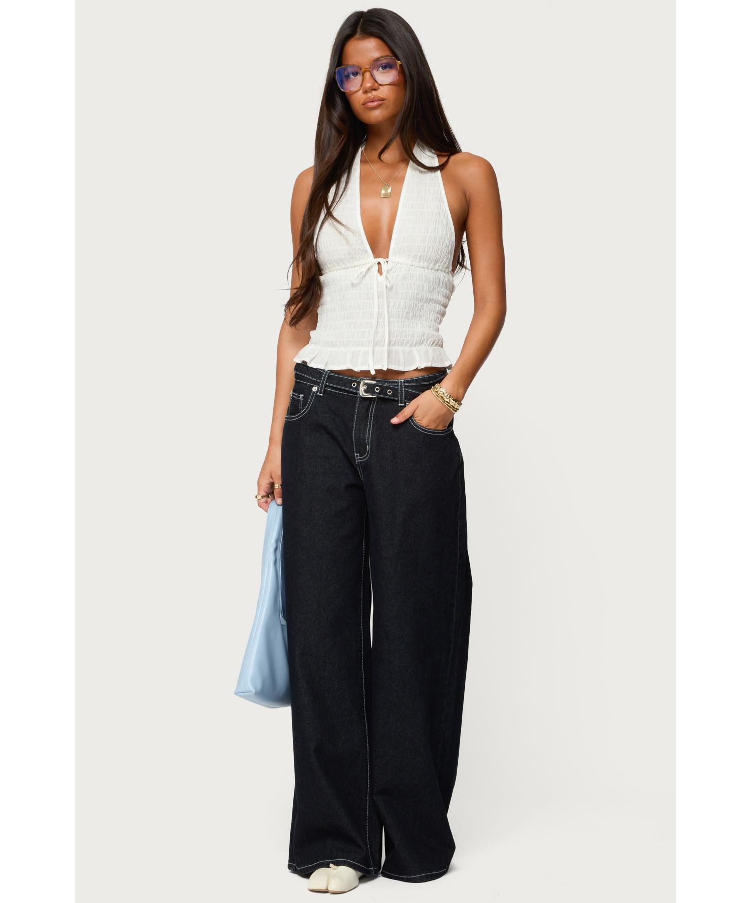 Women's Karah Belt Low Rise Jeans